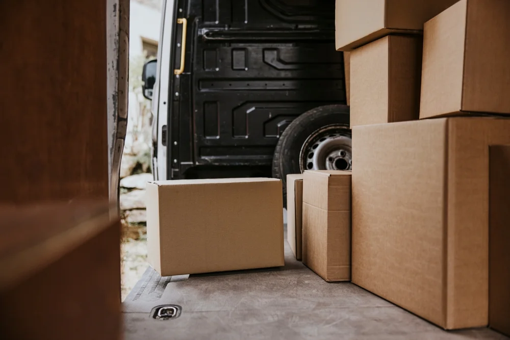 Konzept eines sicheren Umzugstransportes